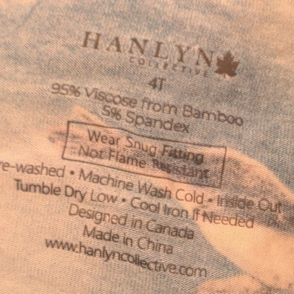 Hanlyn Blue Underwater Print One Piece Pajama Set size 4T